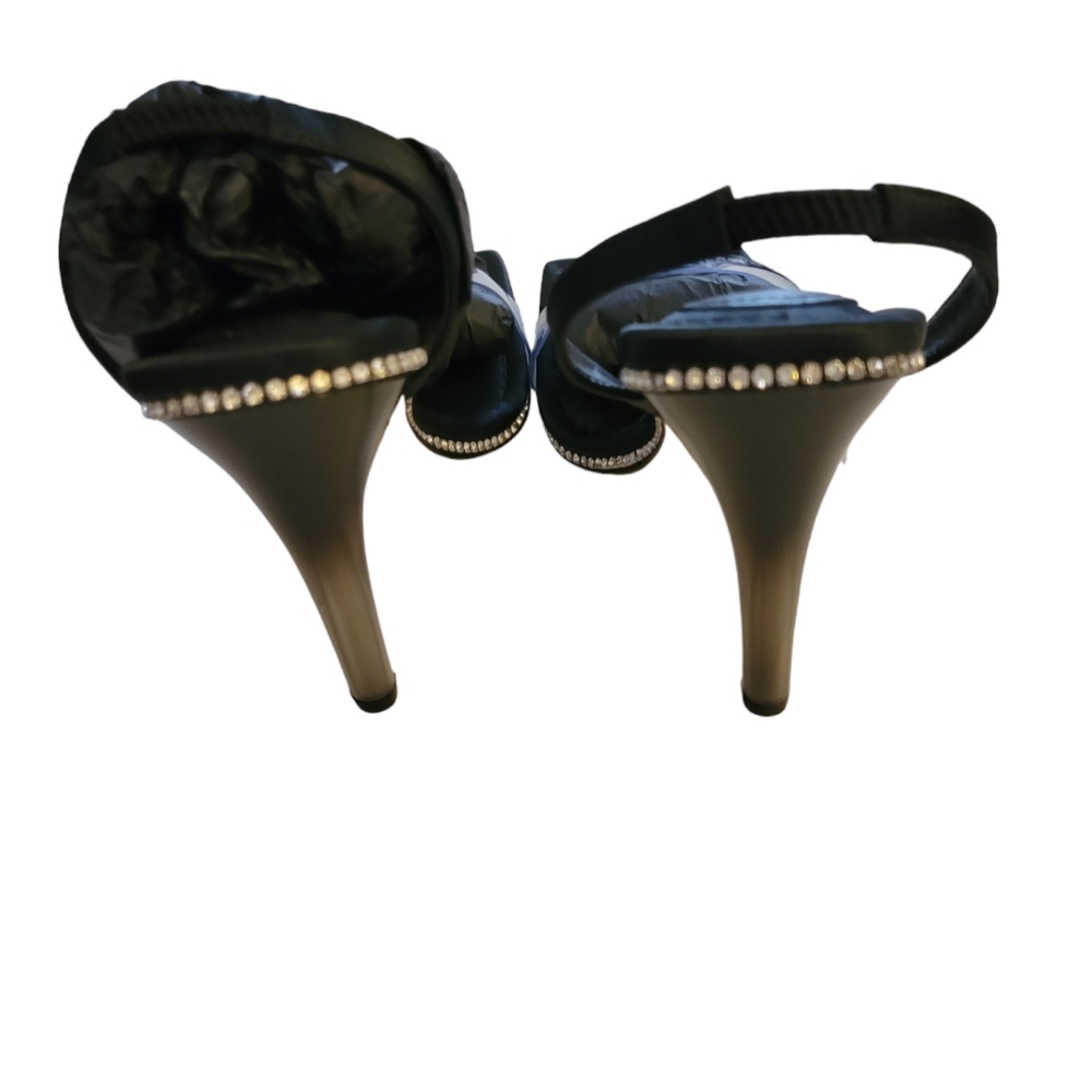 Good American Open Square Toe Heels, color black Size 7 - Picture 8 of 10